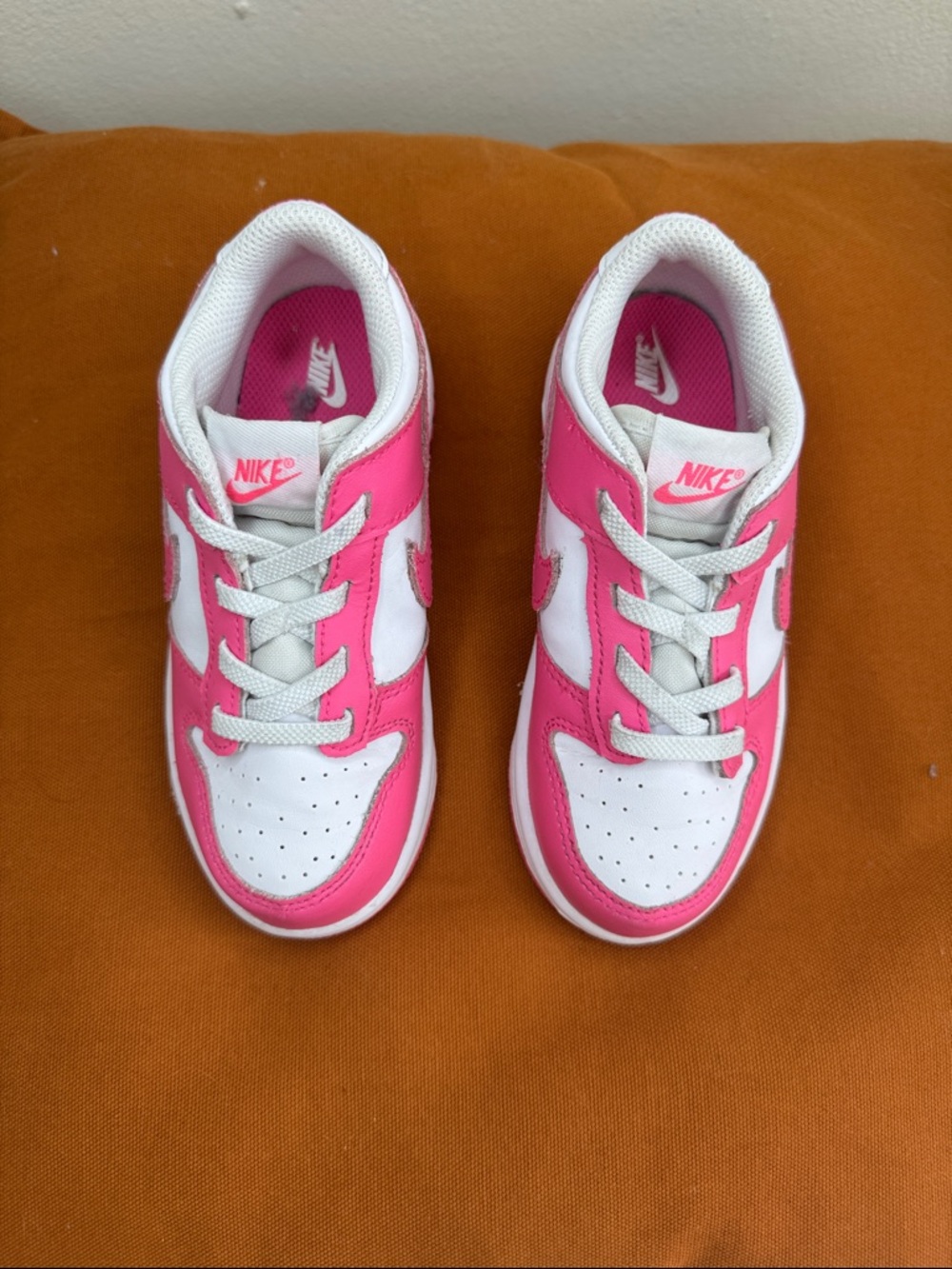 Nike Dunk Low Pink and White Sneakers Baby/Toddler Sz 9.5 9107-102
